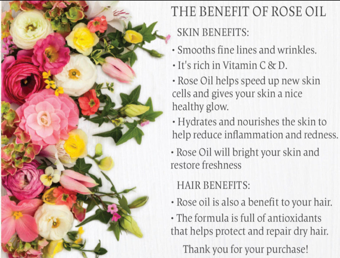 Cocojuice ®️Skin & Hair Rose Oil 4 oz Natural Product